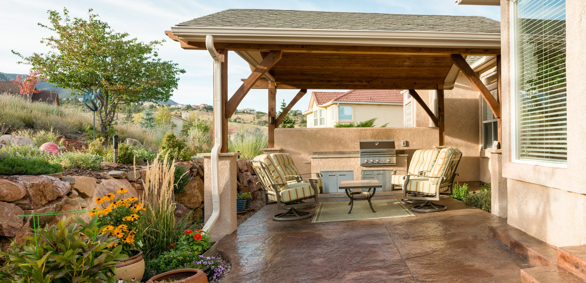 Covered Patio by Stewart Remodel Design Build