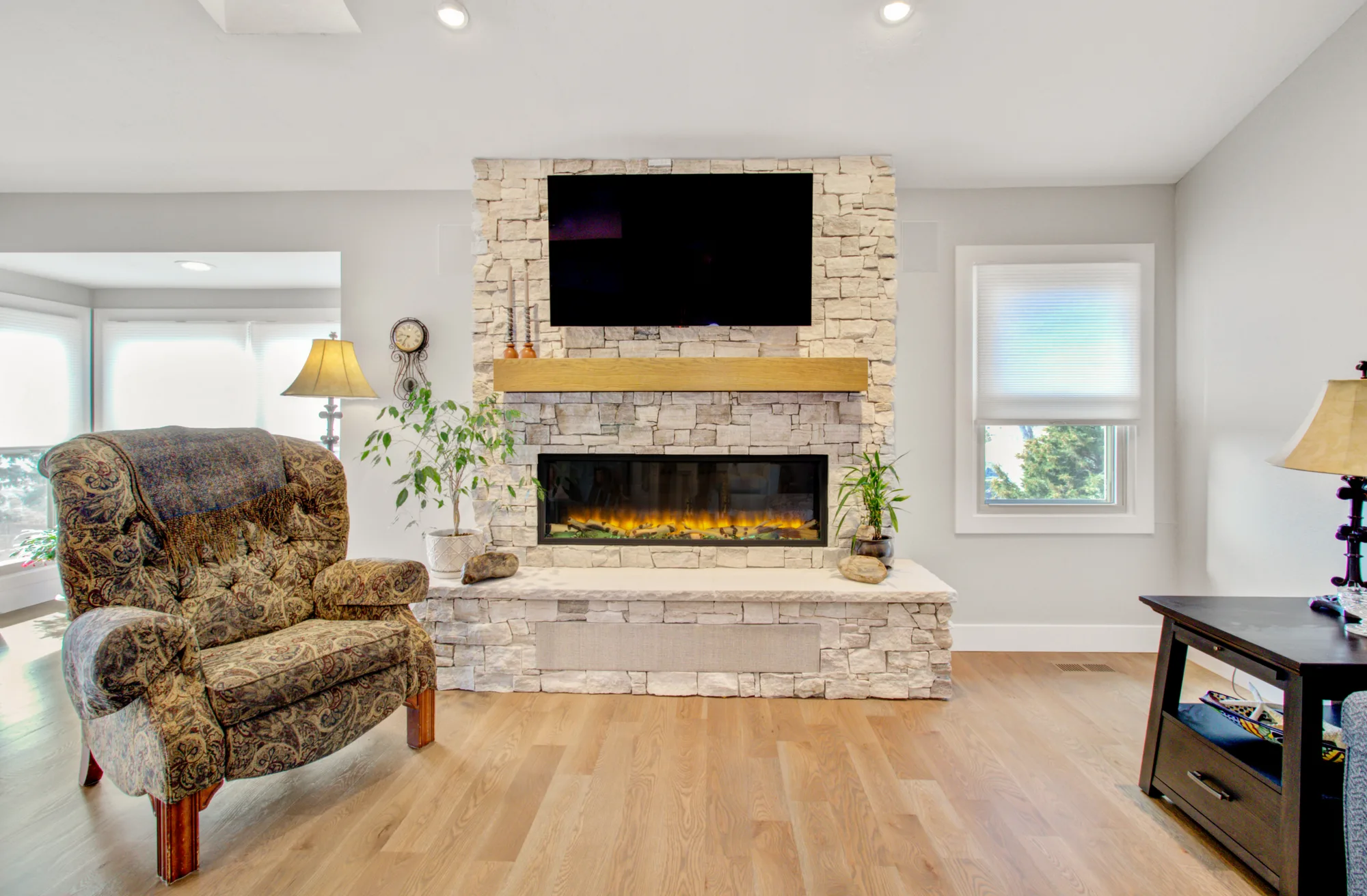 Modern Fireplace Feature by Stewart Remodel Design Build